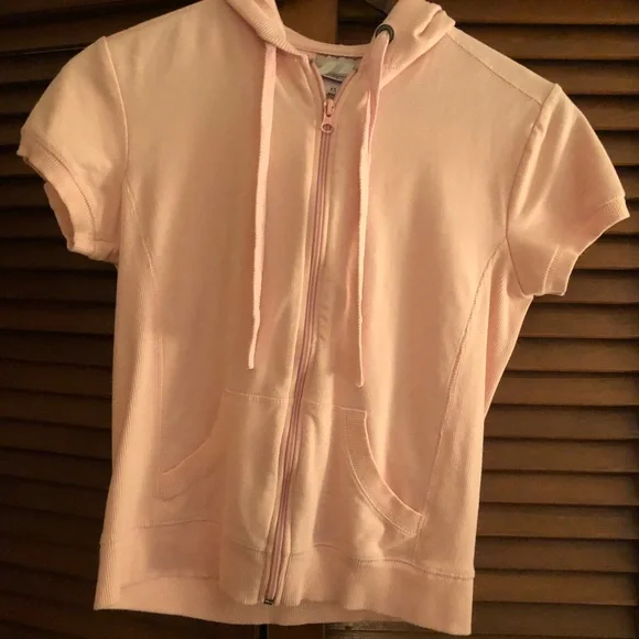 Baby barbie pink short sleeve hoodie y2k XS/S - Picture 3 of 5